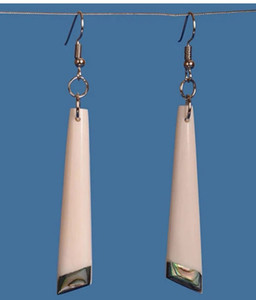 Bone Drop Paua Tip Earrings SomethingKiwi