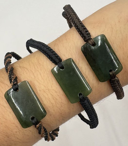 Products: Square Greenstone Bracelet SomethingKiwi