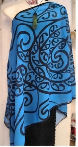 Products: Blue with Black Koru Cloak SomethingKiwi