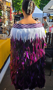 Spiritual Blessing Purple Korowai Handcrafted Māori Cloaks Honor & Prestige
