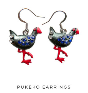 Pukeko Earrings SomethingKiwi