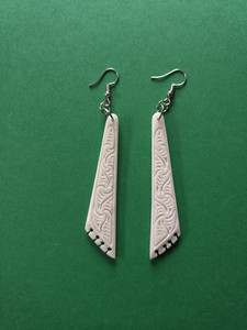 Products: Bone Drop Earrings with Detail SomethingKiwi
