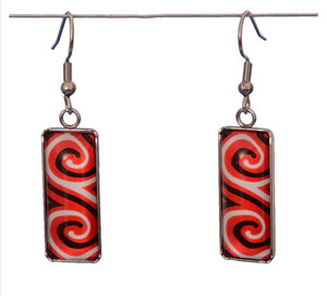 Products: Red Kowhaiwhai Earrings SomethingKiwi