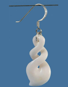 Bone Double Twist Earrings SomethingKiwi