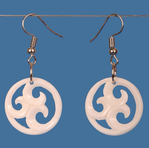 Bone Triple Koru Earrings SomethingKiwi
