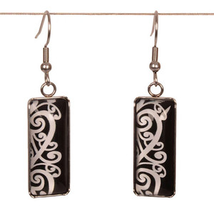 Products: Black Kowhaiwhai Earrings SomethingKiwi