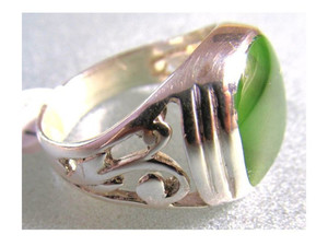 Square Koru Greenstone Ring SomethingKiwi