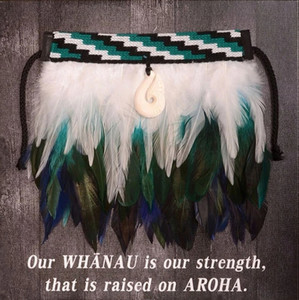 Mini Paua Korowai on Canvas SomethingKiwi