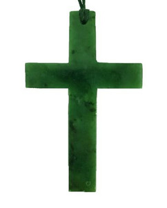 Products: Greenstone Cross Pendant SomethingKiwi