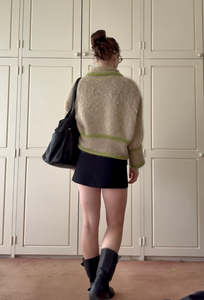a staple knit - tan/green (made to order)