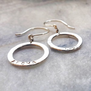 All Jewellery: Aroha Circle Earrings Silver