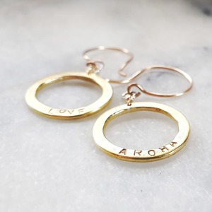 Aroha Circle Gold Earrings