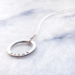Aroha Circle Silver Necklace