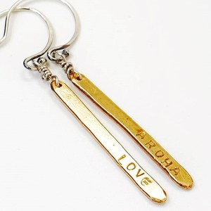 All Jewellery: Aroha Feather Gold Earrings