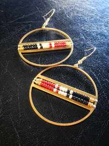 Products: Celestial Divide Beaded Circle Earrings