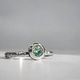 Sandcast Ring Silver 1.8mm with Gemstone