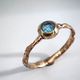 Sandcast Ring GOLD 1.8mm with Gemstone