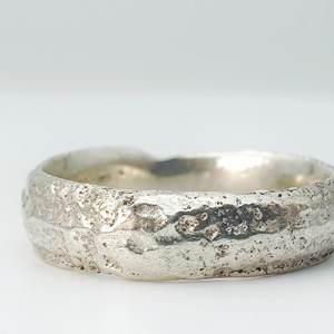 Sandcast Ring Silver 7mm