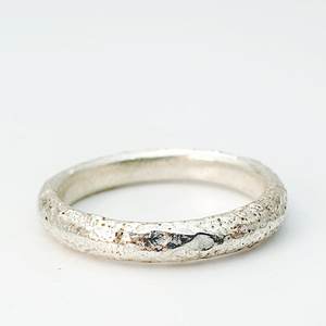Sandcast Ring Silver 3mm