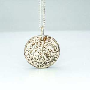 All Jewellery: Sandcast Circle Necklace Silver