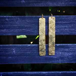 Earrings: Earthsong Large Long Textured Earrings