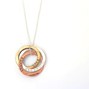 Enlighten Necklaces: Trio of Circles GOLD Necklace