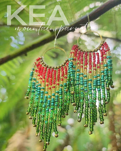 All Jewellery: KEA Beaded Feather Tassel Earrings