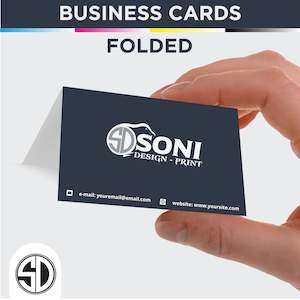 Business card: Folded - Business card 180x55mm