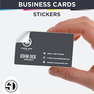 Featured: Stickers - Business card 90x55mm ( Single Sided)