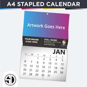 Recently Added: A4 Stapled Calendars 300 GSM Cover + 150 GSM Text - 28pp Leaves (A3 folded to A4)