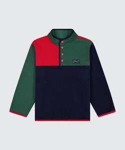 Colour Block Fleece - Ink/Red/Green