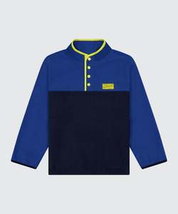 Colour Block Fleece - Blue/Ink/Yellow