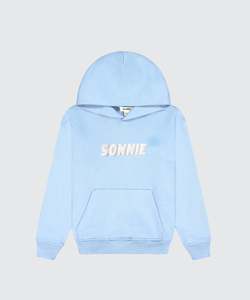 Sweatshirts: Puff Print Hoodie - Baby Blue
