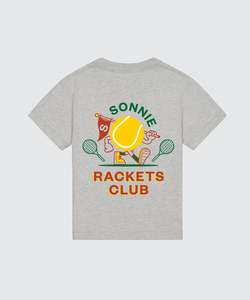 T Shirts: RACKETS CLUB TEE - GREY MARLE