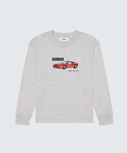 Race Car LS Tee - Grey Marle