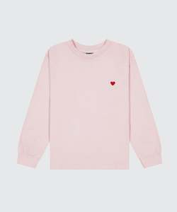 Heart LS Tee - Dusty Pink