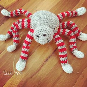 Webster the Spider – Grey & Red – Sooo me