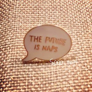 Products: Enamel Pin – The future is naps – Sooo me