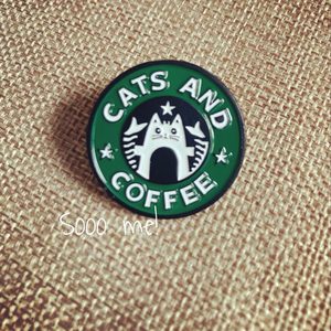 Enamel Pin – Cats and Coffee – Sooo me