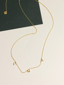 For Mum: Choose Your Letters Necklace - Solid Gold
