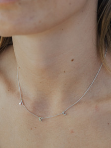 Choose Your Letters Necklace - Silver