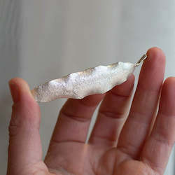 Brooches: Rewarewa Leaf Brooch - Sterling Silver