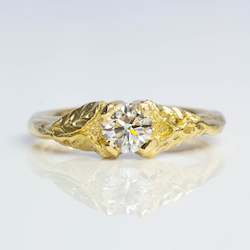 Engagement: Damo Ring - 18ct Yellow Gold with White Recycled Diamond