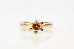 Engagement: Sol Ring - 9ct Yellow Gold with Spessartine Garnet