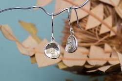 Water Drop Earrings - White Gold with Yellow Sapphires