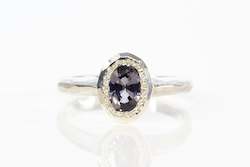 Products: Nyx Ring - 9ct White Gold with Grey Spinel
