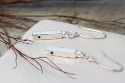 Pillar Drop Earrings - Sterling Silver