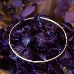 Hammered Bangle - 2mm - Sterling Silver