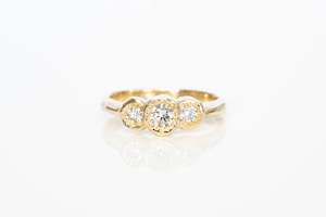 Torci Ring - 9ct Yellow Gold with Diamonds