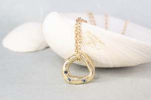 Mineral Collection: Circle Pendant - Large - Yellow Gold